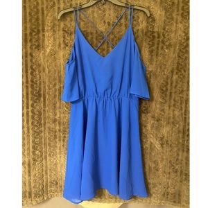 Blue Dress with criss cross straps